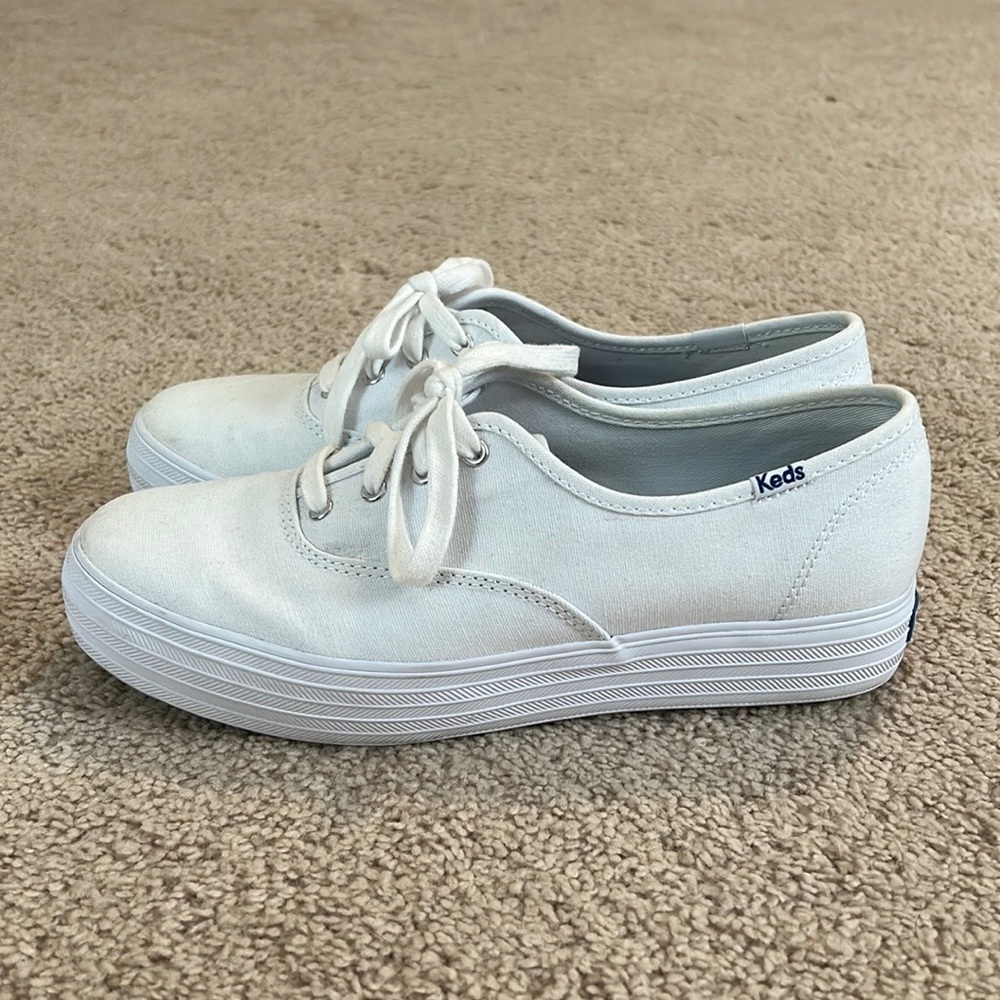 Platform white Keds